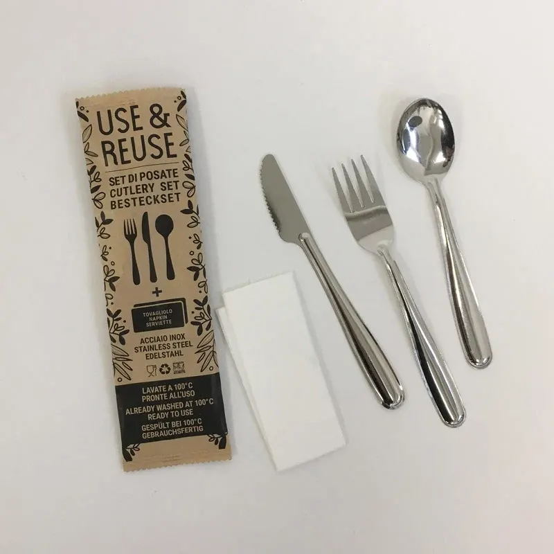 Set Posate Forchetta, Coltello e Cucchiaio collezione Use & Reuse - Pintinox