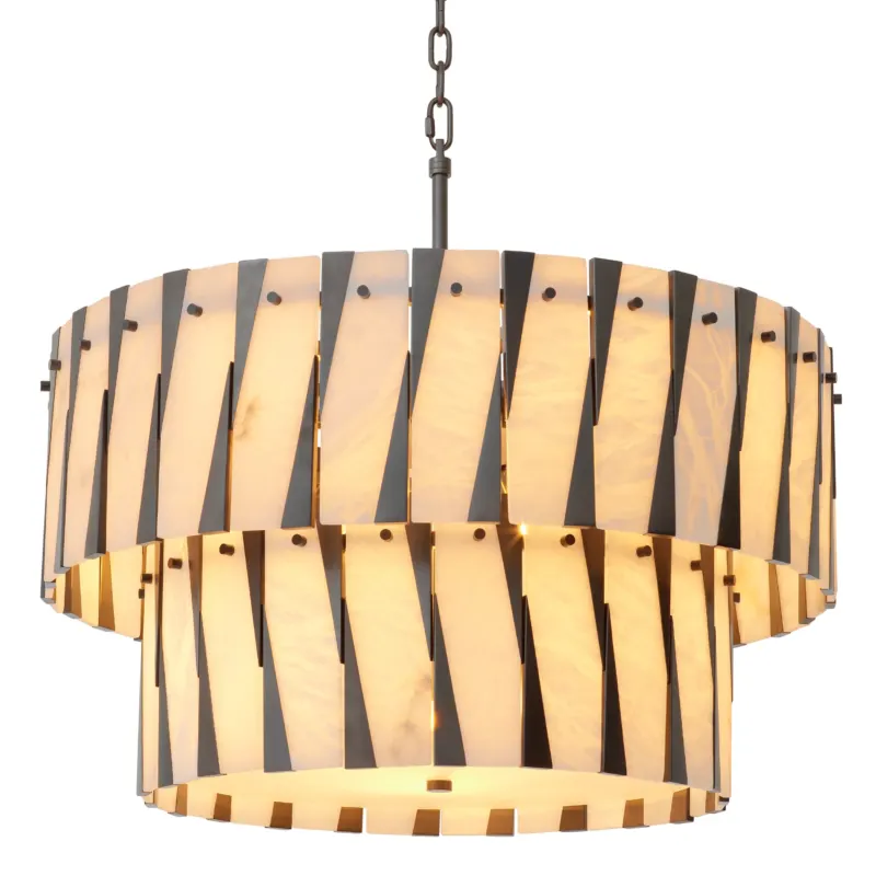 Tiered Alabaster Chandelier Rivington | Eichholtz Miami