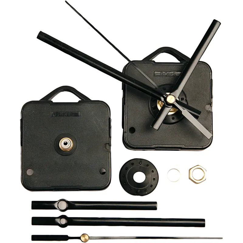 Clock parts and movements, plate max thickness 10 mm, black