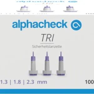 Alphacheck TRI Sicherheitslanzetten 23G | Packung (100 Stück)