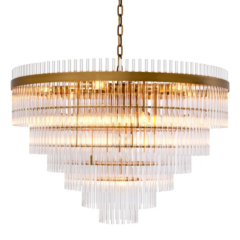 Cascading Glass Rods Chandelier East | Eichholtz Miami