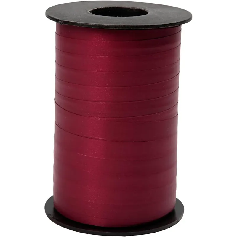 Curling Ribbon, W: 10 mm, matt, dark red, 250 m/ 1 roll
