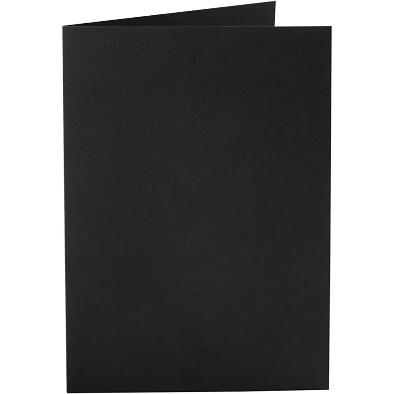 Cards, card size 10,5x15 cm, 220 g, black, 10 pc