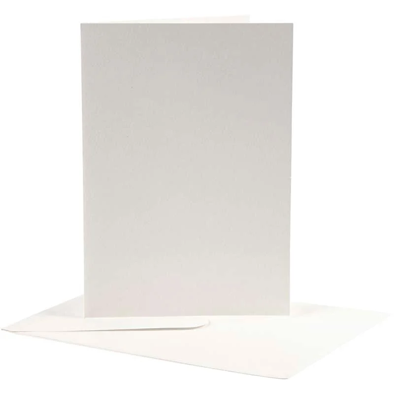 Cards And Envelopes, card size 12,5x17,5 cm, envelope size 14x19 cm, off-white, 10 set