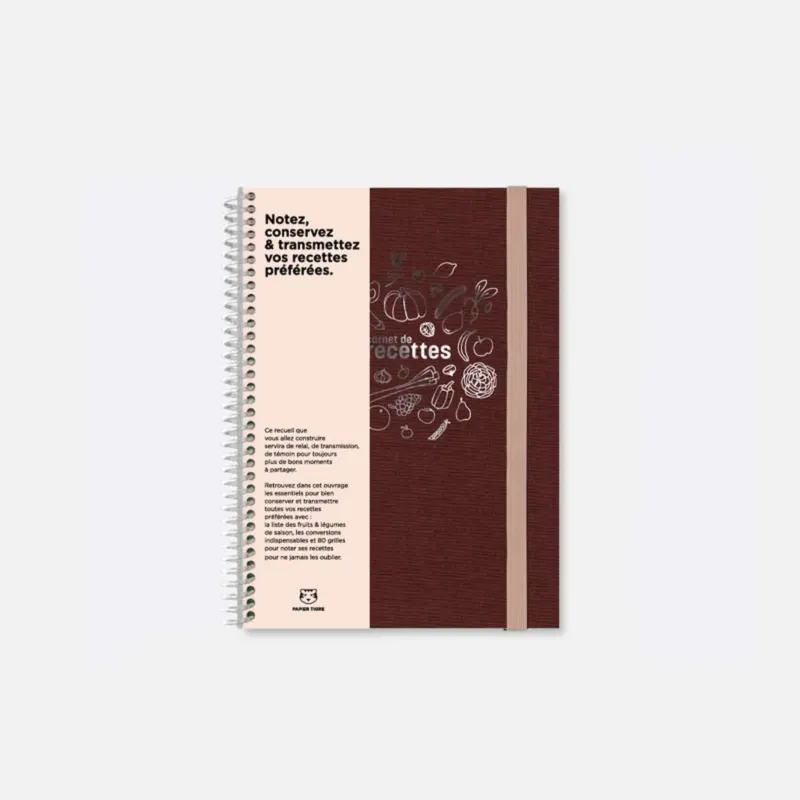 Rezepte-Notizbuch "Canvas" – Bordeaux · A5 | Papier Tigre