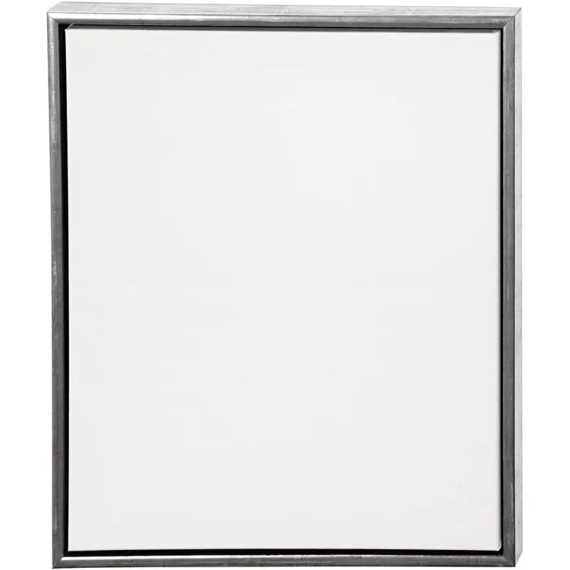 Canvas with Wooden Frame, size 50x60 cm, 360 g, antique silver, white