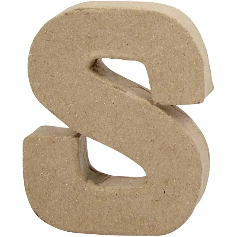 Letter, S, H: 10 cm, W: 8 cm, thickness 1,7 cm