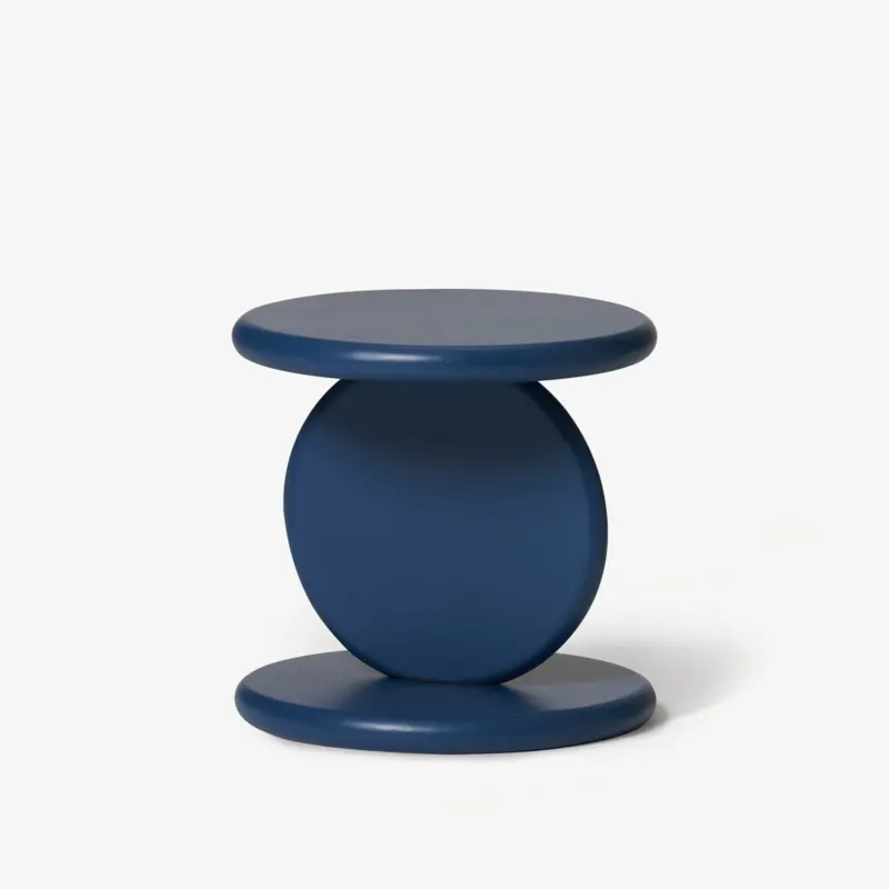 Beistelltisch "Pod Low" – Blau · Holz · Ø 27 cm | Hanna Anonen · Areaware