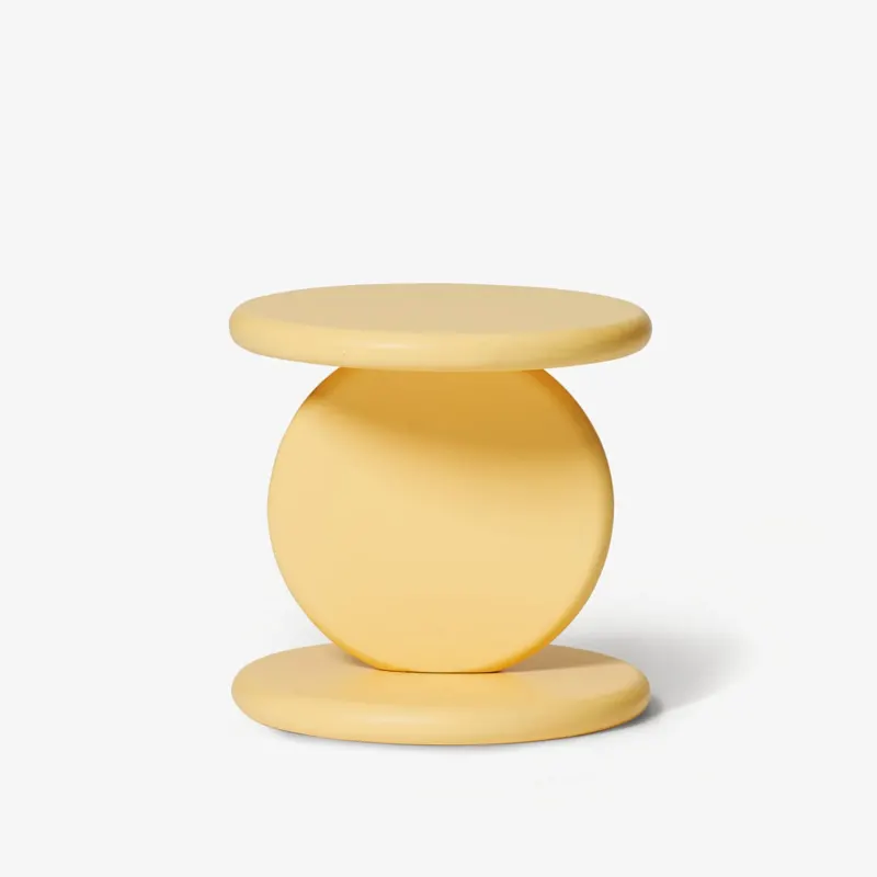 Beistelltisch "Pod Low" – Gelb · Holz · Ø 27 cm | Hanna Anonen · Areaware
