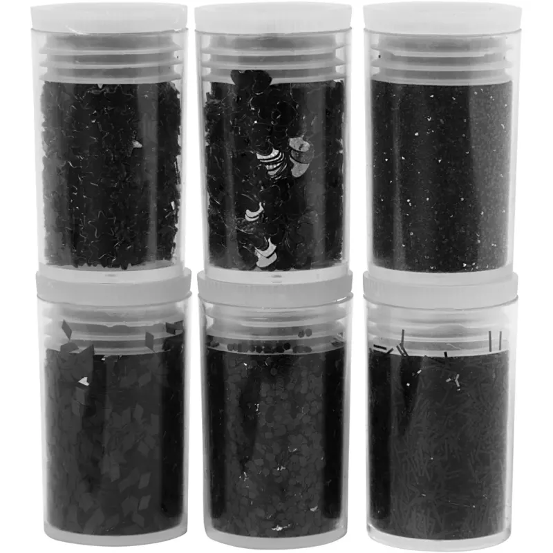 Glitter and Sequin, black, 6x5 g