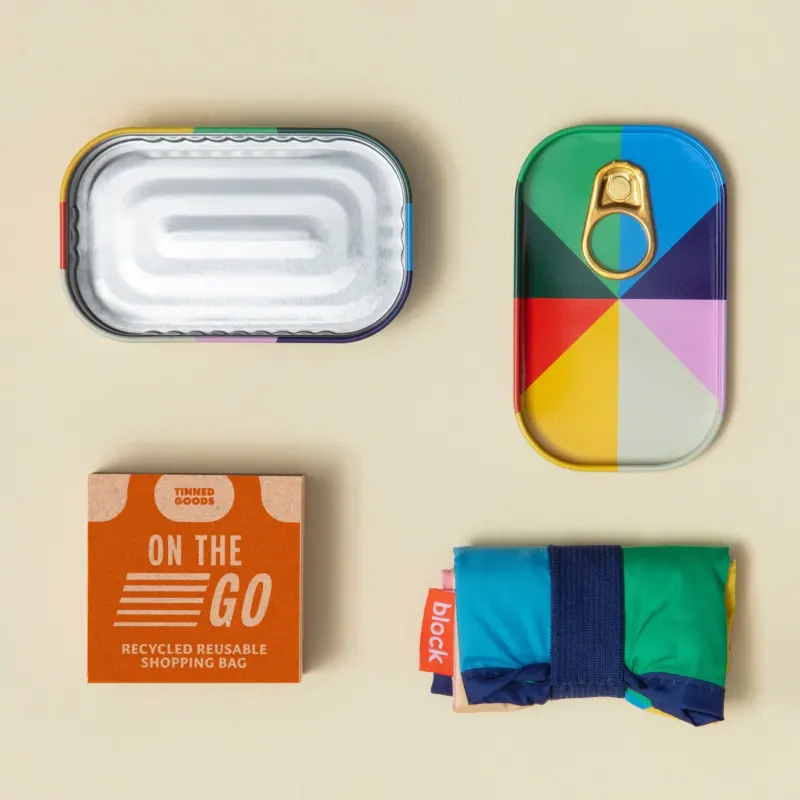Einkaufstasche "On The Go" – Recycelt · in Dose | Block Design