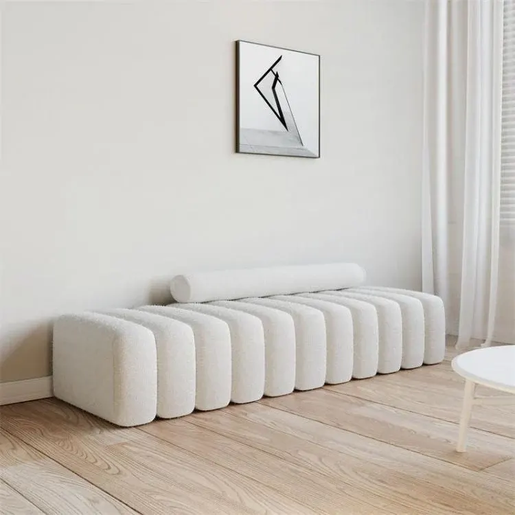 Nordic Style Elegant Living Room Ottoman Hallway Bench - Image 0