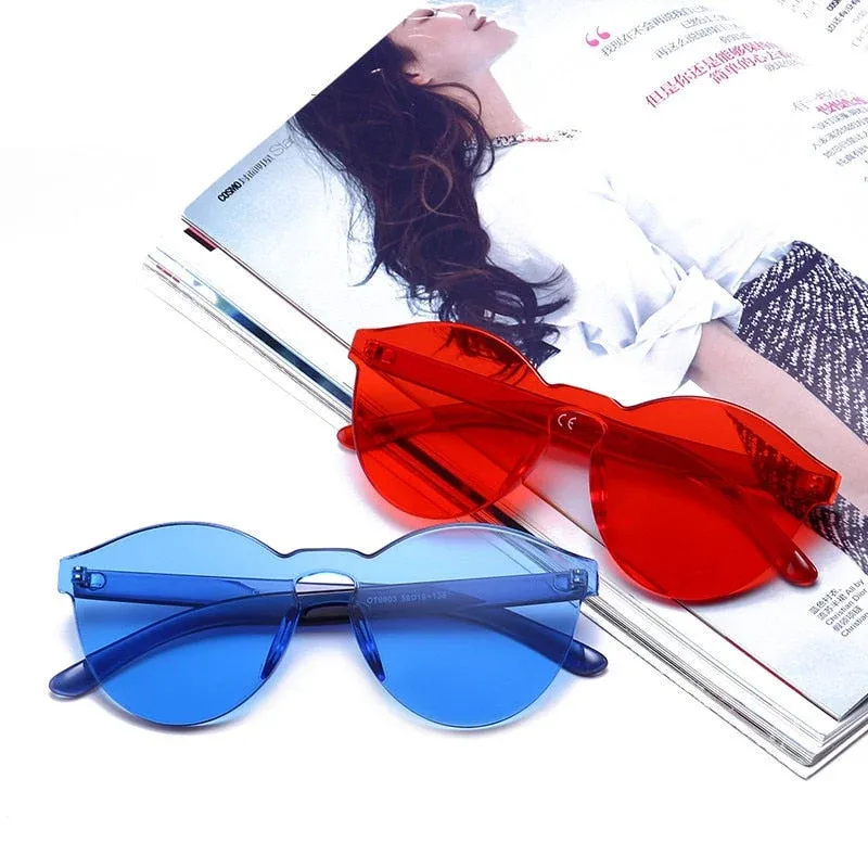 Candy color Transparent Sunglasses - Image 0