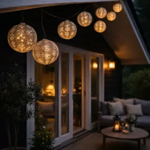 LED-Lichterkette mit Solarzellen - Summer golden