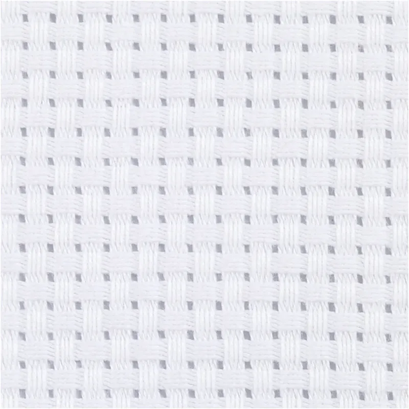 Aida Fabric, size 50x50 cm, 35 squares per 10cm , white