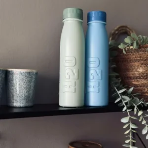 Trinkflasche H2O 500 ml - Grün / Blau Mix