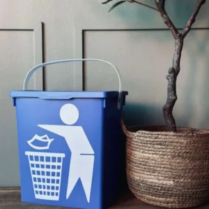 BIO Eimer mit Deckel 12 Liter - BLAU