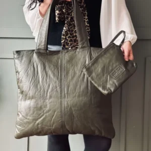 Shopper ink clutch MILLE – Army