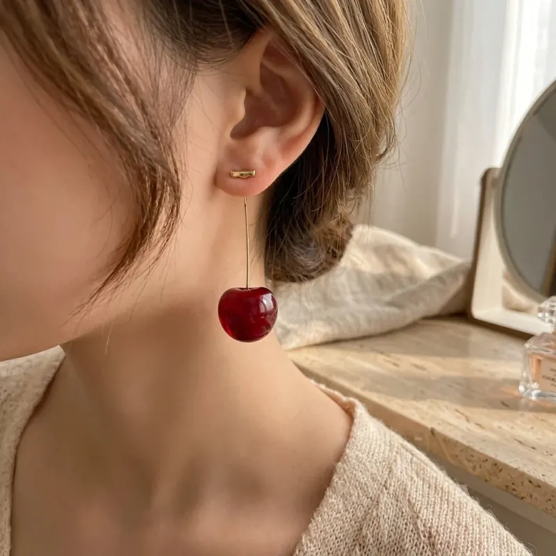 Cherry Fruit European Style Earrings - Image 1