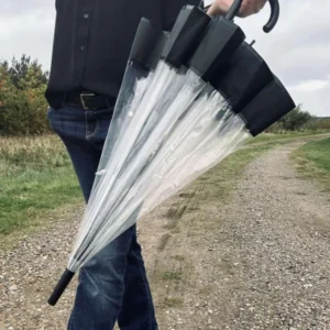 Regenschirm Transparent - Black