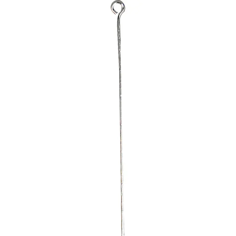 Eye Pins, L: 50 mm, silver-plated, 30 pc