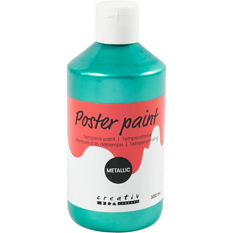 Poster paint Metallic, green, 300 ml