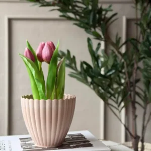 Topf im Beton-Look - Klein Rosa