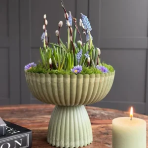 DIY-Arrangement im Beton-Look - Grün