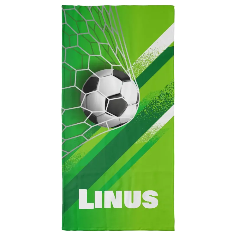 Bild: Personalisiertes Kinder Fußball Handtuch & Duschtuch mit Namen.