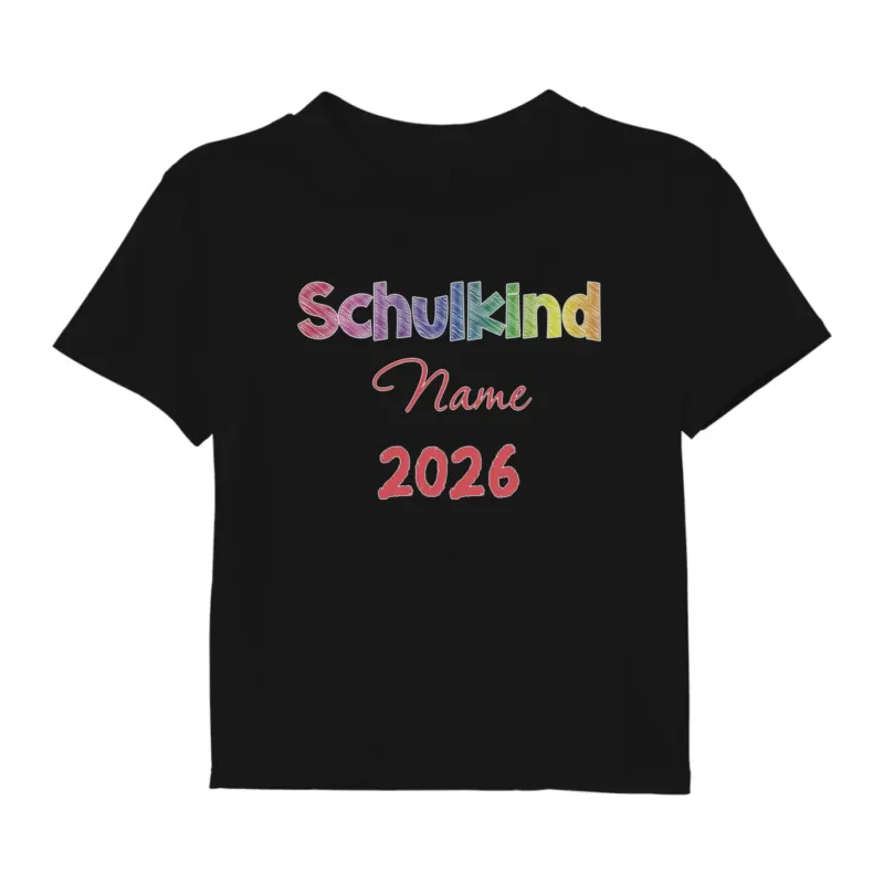 Bild: Personalisiertes Kinder T-Shirt - Schulkind "Name" Datum - Geschenk zur Einschulung.