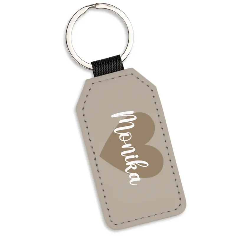Bild: Personalisierter Schlüsselanhänger mit Herz & Name - Geschenk für Freund, Freundin.