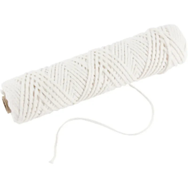 Wick, Suitable for dipped candles (dia. 30 mm) and moulded candles (dia. 80–100 mm) , W: 2 mm, 100 g, 50 m/ 1 roll