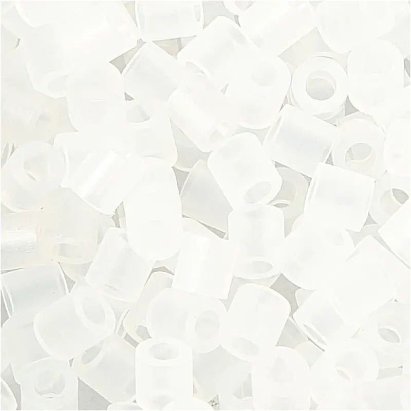 Fuse Beads, size 5x5 mm, hole size 2,5 mm, medium, transparent clear (32264), 6000 pc