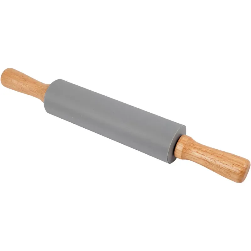 Rolling pin, L: 38 cm, dia. 5,5 cm, grey