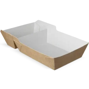 Fries trays A20 (A14+1) kraft/White (400 pcs)