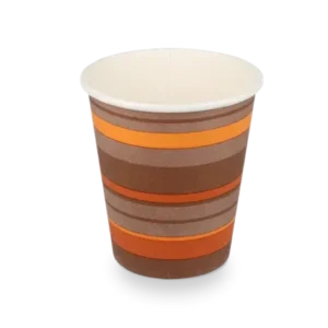Coffee Cup Carton 300cc 10oz Ø9 cm striped (1.000 pcs)