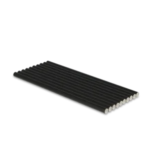 takeaware.nl Rietjes Papieren rietjes zwart 200x8mm BIO