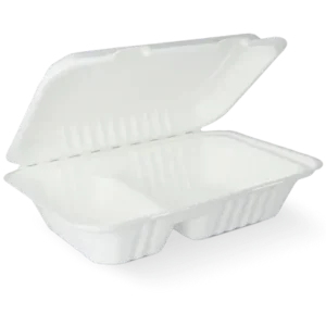 Menubox 2-compartment Sugarcane 16x6,5x23 cm (500 pcs)