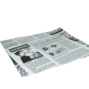 Hamburger Wrapping paper greaseproof 33x30cm FSC®Mix newspaper White (2.000 pcs)