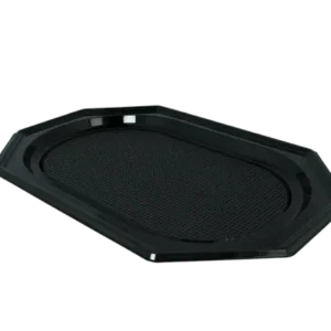 Catering trays PET octagon 45cm Black (100 pcs)