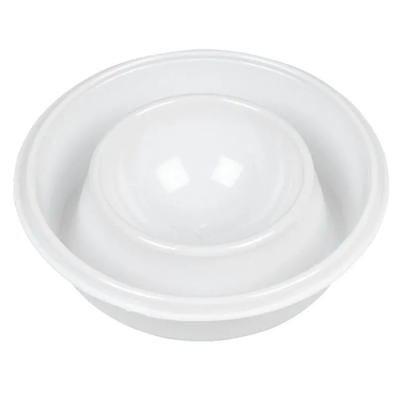 Ein weißer Kunststoff-Eiertrenner trennt effizient Eiweiß und Eigelb - ideal in Kombination mit dem Eierbecher, Weiß (Packung 100 Stück) von Abena Re-Seller GmbH für ein komplettes Frühstücksset.