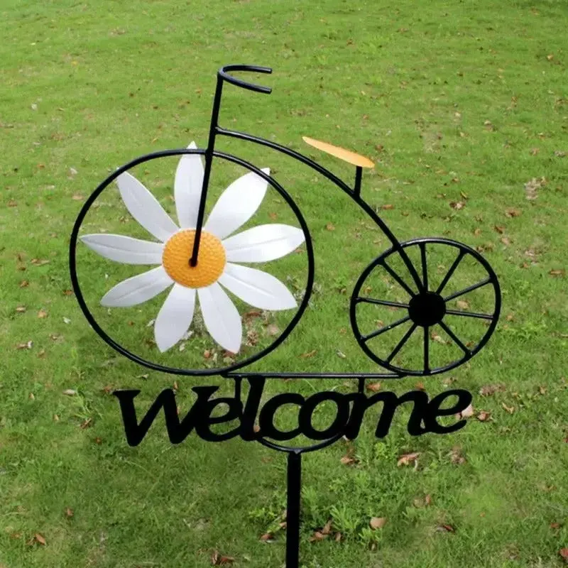Charming Bicycle Welcome Windmill - Image 0