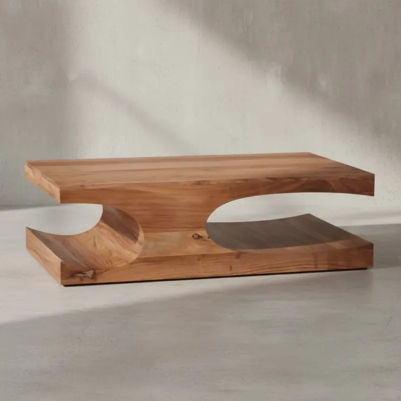 Couchtisch TEKO Massivholz_ 2 Ablagefächer_ 118x38x70 cm_ handgefertigt_ pflegeleicht - KADIMA DESIGN_Farbe_ Beige_ Größe_ 118x70x38 cm_#sku_BARWL1.522#