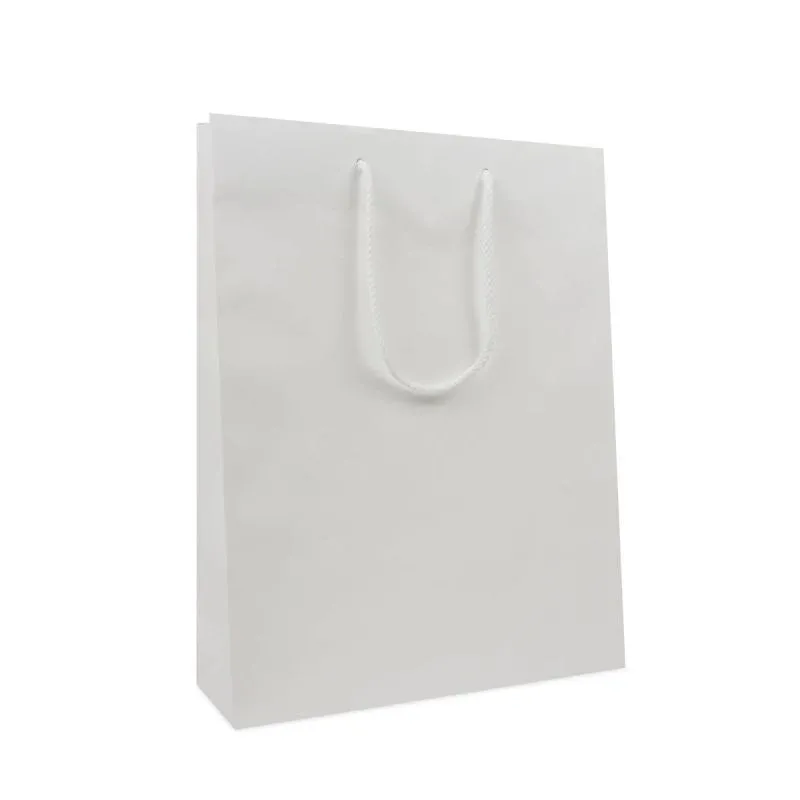 Kraft Carrier Bags 31+10x40cm White