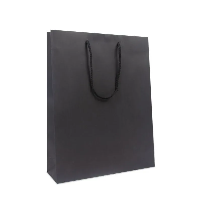 Kraft Carrier Bags 31+10x40cm Black