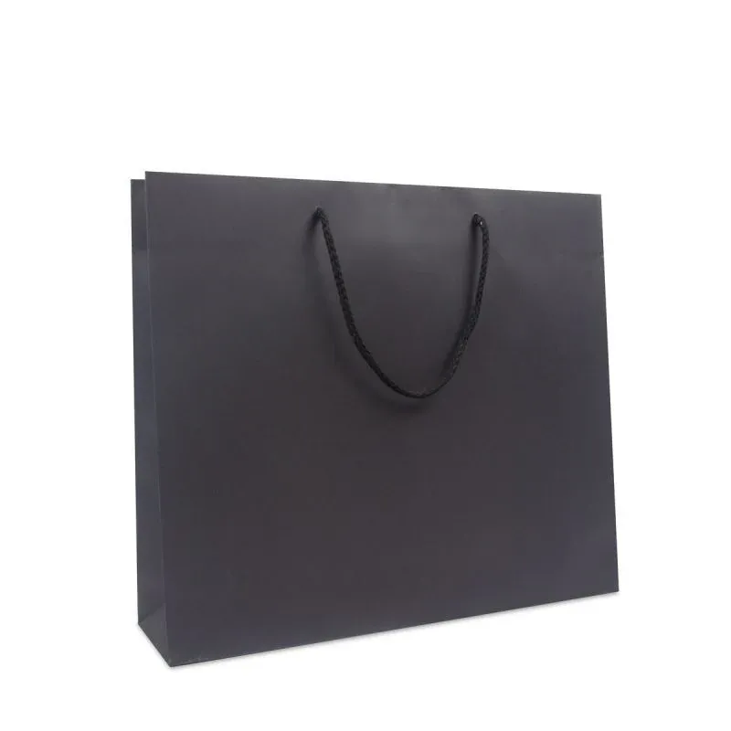 Kraft Carrier Bags 40+10x35cm Black