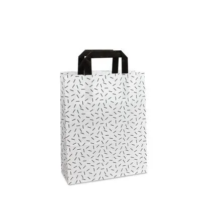 Kraftpapiertaschen - Sprinkle 22+10x28 cm Weiß (250 Stück) [FP-DPL072]