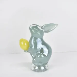 Glas Hase Deko Osterhase Höhe ca. 17cm Handarbeit