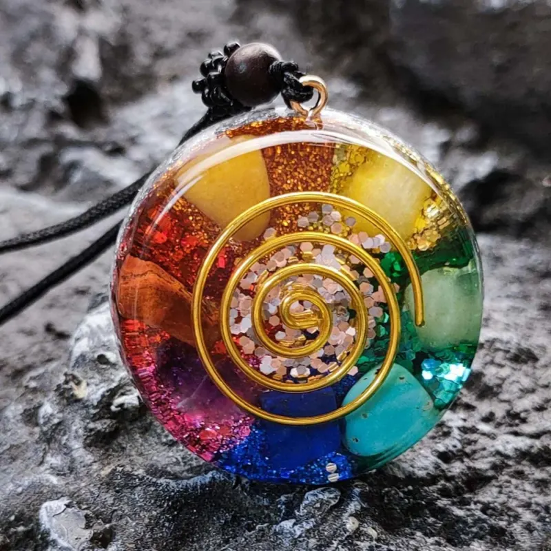 Meditation Helper Geometric Pendant Necklace - Image 0