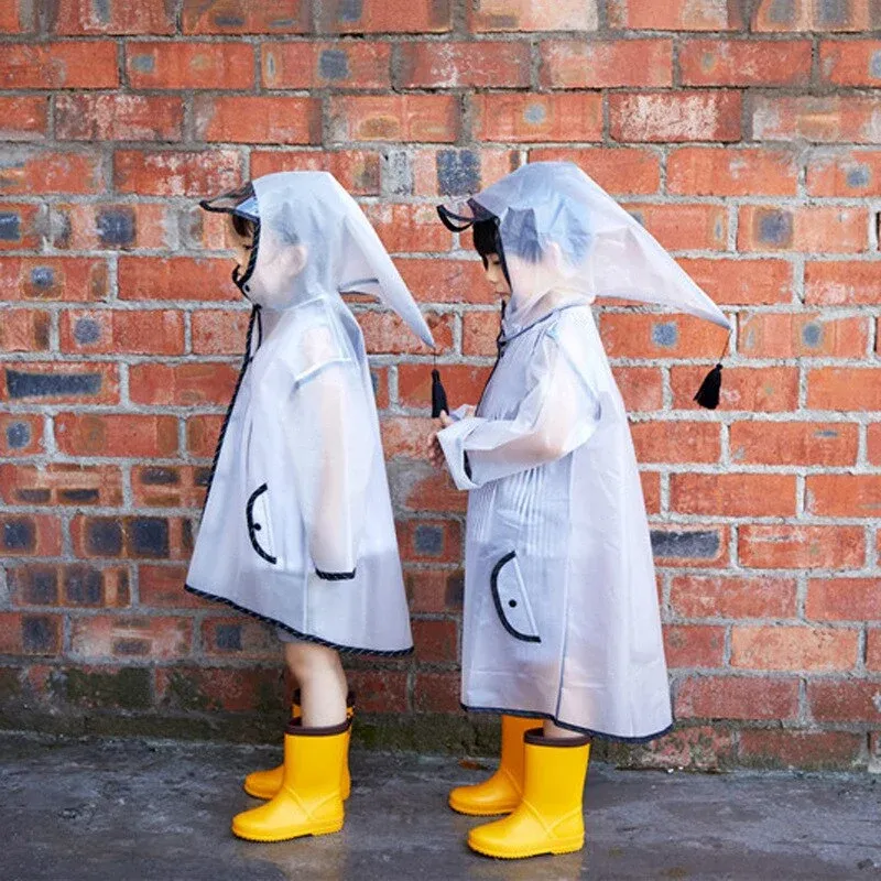 Cute Transparent Waterproof Kids Raincoat - Image 0